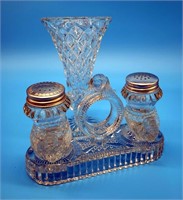 Decorative Glass Chicken S&P Shakers & Vase