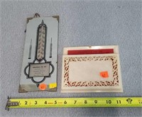 Swaledale, IA Oil Adv. Mirror Thermometer & Holder