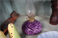 ART GLASS OIL LAMP