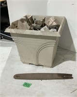 Misc. gutter parts, chain saw part