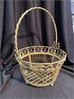Metal basket with handle. 11 inches wide 16