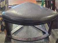 Brown Leather Top Corner Stool