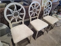 3 Piece - Sunflower Metal Highback Chairs
