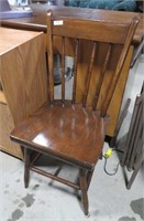 pine plank bottom side chair