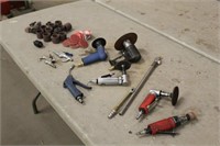 Assorted Air Tools, Air Connectors & Sanding Band