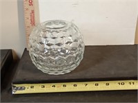 vtg Indiana glass cubist votive / Fairy lamp