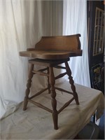 Oak Short Back Barstool