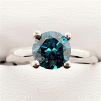 Certified PT950 Blue Diamond(1.2ct) Ring