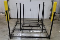 LOT OF 2 FORKLIFT ACCESSIBLE METAL STORAGE RACKS