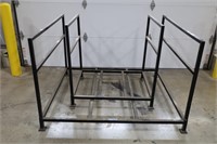 LOT OF 2 METAL STORAGE RACKS 66" X 60" X 43" &