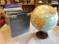 School Binders 13 and World Globe
