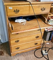 Wood Dresser/Desk  and Contents (Master Bedroom)