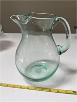 Green Tinted Glass Pitcher