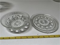 Small Cut Glass Bowl and Plate