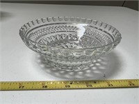 Small Scalloped Edge Cut Glass Bowl