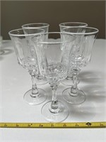 Set of 5 Stemware Wine Glasses