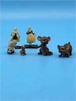 Lot Of 6 Miniature Figurines From Japan