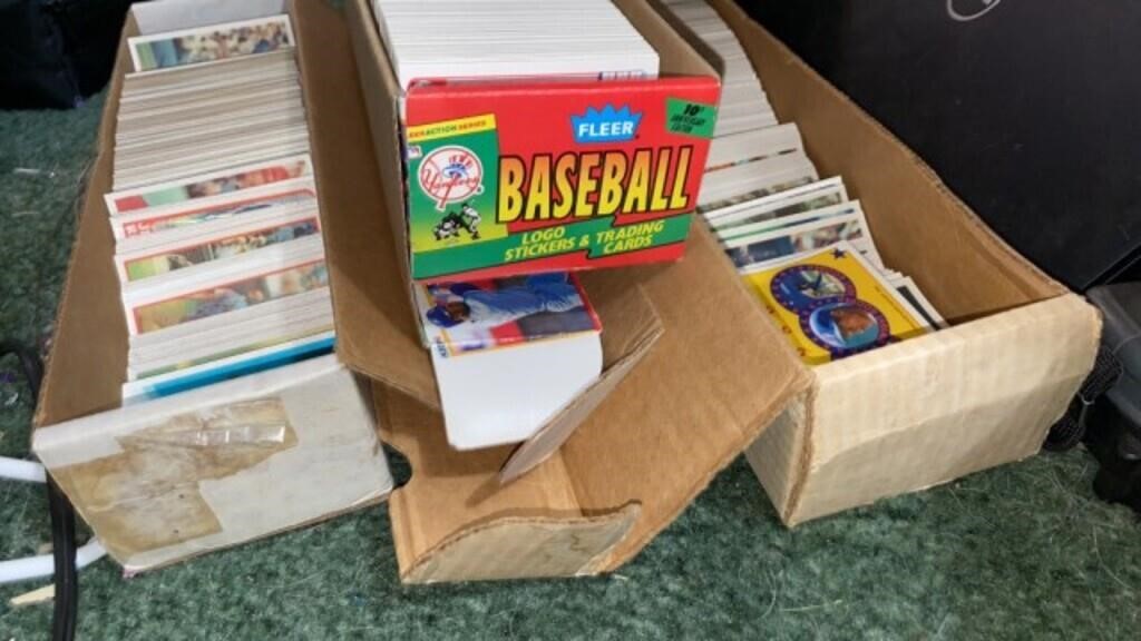 3 boxes of baseball cards, Sportflics, Donruss,