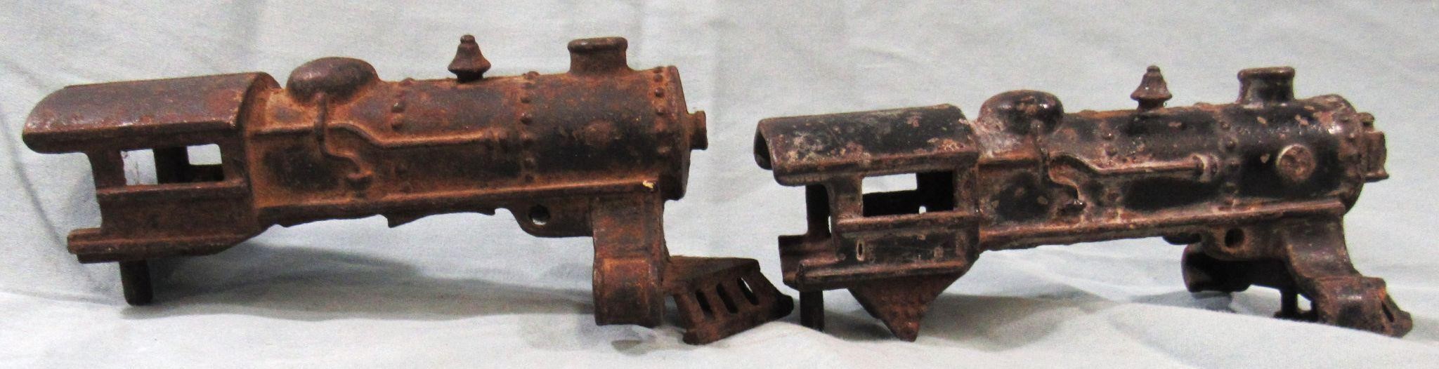 2 VINTAGE CAST IRON TRAINS-AS IS