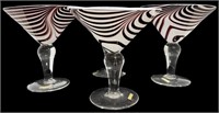 Zebra Print Martini Glasses