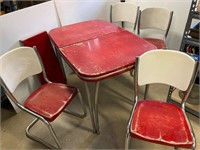 Retro Chrome  table and chair set.