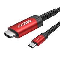 4K@60Hz USB C to HDMI Cable 10ft, JSAUX HDMI to