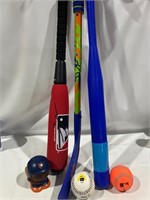 Set of various sports items for children