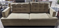 (L) Smithe-Craft Tan Sofa Couch