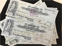 1800 Era Checks from 1st Natl Bank of Cooperstown