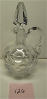 CRYSTAL THUMB PRINT PITCHER W/ STOPPER