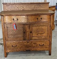 antique tiger oak wash stand/buffet/cabinet 42" W
