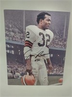 Jim Brown Signed 8x10-Framed Damaged