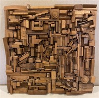 MCM Scrap Wood Wall Sculpture By Seppo