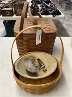 Pie Basket, Bowl, 2 Choppers, Longaberger Basket