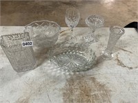 6 pieces crystal- cut and all