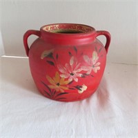Pottery vessel -  2 handles - Hand Painted