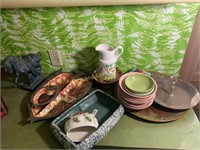 Small group of mid century pottery and more
