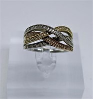 Sterling & 14KG Fashion Ring
