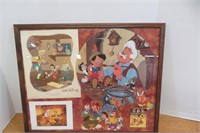 Framed Disney Collage, Pinocchio 21x17"