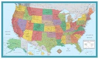 48x78 Huge United States, Wall Map