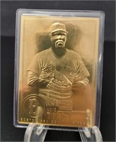 1996 Luis Tiant 22kt gold baseball card