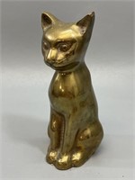 Egyptian Brass Cat Bastet Goddess Figure Vtg