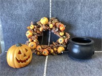 Halloween Decorations and Wreath