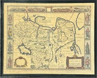 INTERESTING ANTIQUE COLOR LITHO MAP OF TARTARY