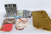 Vintage Crocheted Doilies, Tea Towels, Totes