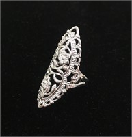 ORNATE SILVER RING - STAMPED 925