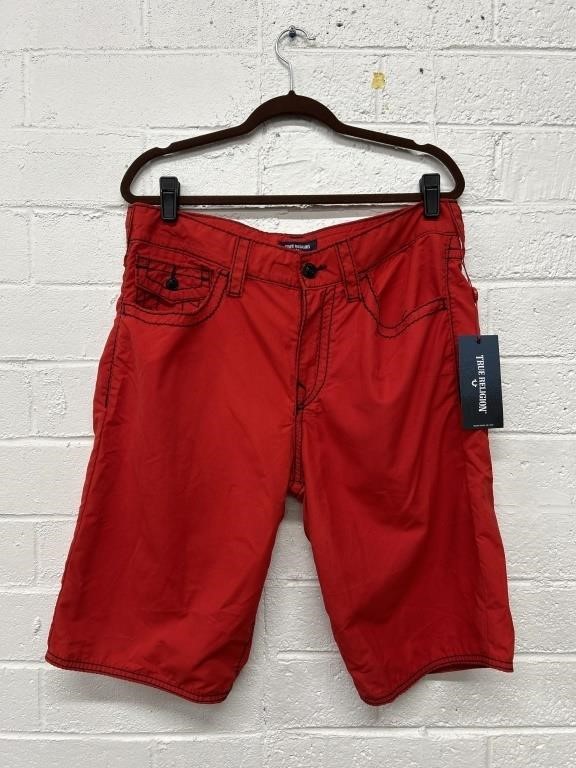 True Religion Big T Red Board Swim Trunks (34)