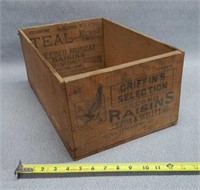 California Raisins Wood Box