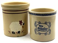 RRP Co. Roseville Stoneware Crock with Sheep and