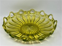 Depression Glass Keyhole Edge Bowl